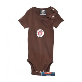FC St. Pauli Baby Body Logo Brown FCSP Fan Item + Fanergy Grape Sugar (Brown, 86/92)
