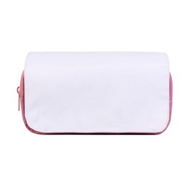 Chashaobo 2 PCS Customizable Heat Transfer Blank Pencil Case Pen Bag Sublimation Printable Cosmetic Bag with Zipper DIY Custom Blank Makeup Bags Bulk Travel Toiletry Bag for Storage (Pink)