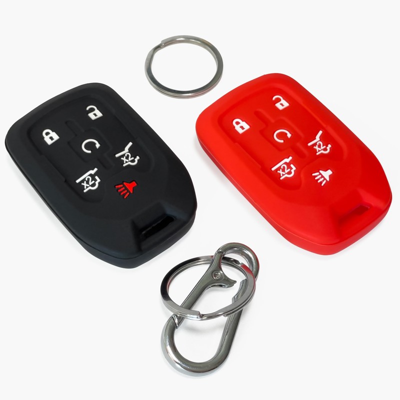 2-Pack Click&Fit Silicone Key Fob Covers Compatible with Chevy Suburban