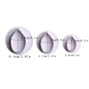 Growtail 3 Pieces Rose Leaf Fondant Plunger Cutters Veined Rose