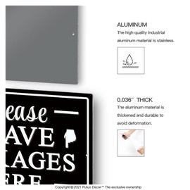 Diuyouji Please Leave Packages Here Metal Sign, Package Delivery Decor, Indoor/Outdoor Use for Front Door, Business, 12x8 Inches Aluminum