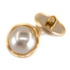 Craftisum Matte Gold Faux Pearl Sewing Shank Buttons 20 Pcs