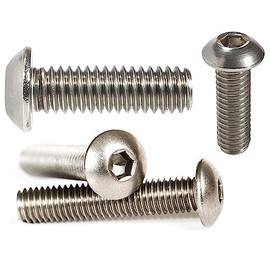 M6 (6mm x 25mm) Marine Grade Button Head Screws Allen Socket Bolts A4 Stainless Steel Screws (Pack of 20)