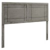 Pemberly Row Queen Modern Rubberwood and MDF Headboard in Gray