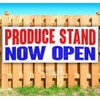 Produce Stand Now Open Banner 13 oz | Non-Fabric |