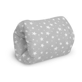 Amilian Baby Small Nursing Pillow with Filling, Pillow, Nursing Muff: Approx. 22 x 20 cm, for On the Go; Arm Tunnel, Arm Pillow, Breastfeeding Pillow, Bottle, Small Stars Grey