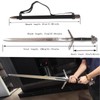 Medieval White Wolf Silver Steel Sword Metal Two Handed Replica