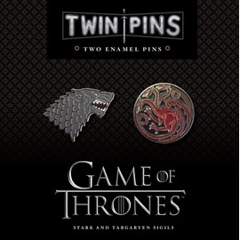 Game of Thrones Twin Pins: Stark and Targaryen Sigils: Two Enamel Pins (Enamel Pin Sets, Game of Thrones Buttons, Jewelry from Books) (Game of Thrones x Chronicle Books)