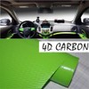 DIYAH 4D Green Carbon Fiber Vinyl Wrap Sticker with Air