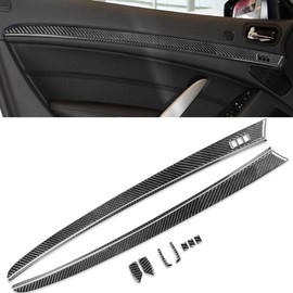 UOADA Car Door Trim Strip Interior Carbon Fiber Sticker Cover for Infiniti G37 2010-2013 Q60 2014 2015 Coupe Convertible