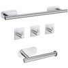 Self Adhesive Towel Bar, JiGiU Bathroom Hardware Set Include 16-Inch