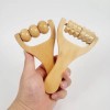 Haedangsang-eopseum 셀프 다리마사지기 나무 롤링 발바닥 마사지 [돌기형] Self Foot