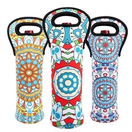 Eacolle Neoprene Wine Tote Insulated Bag Single Bottle Wine Carrier Built Wine Bottle...