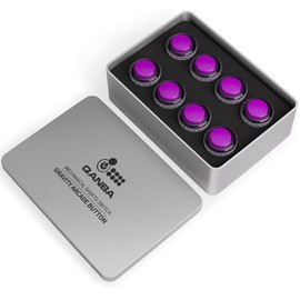 qanba Gravity LX 30mm Mechanical Pushbutton Switch Button Arcade Buttons DIY Kit (Boxed (Clear Black+ Violet C06)