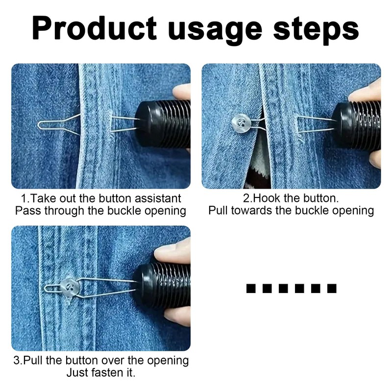 Button Hook and Zipper Aid, Button Assist Tool for Independent