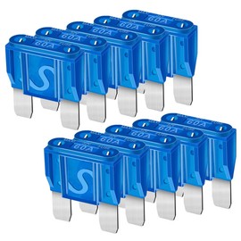 Gebildet 10Pcs Blade Fuses Maxi APX Replacement Fuses 60A for Cars Trucks RVs Boats Automotives Vehicle Campers SUV