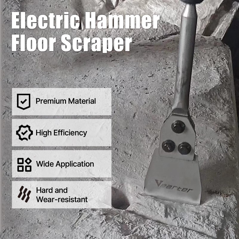 Vearter 5''x12'' SDS Plus Shank Electric Hammer Floor Scraper Replaceable