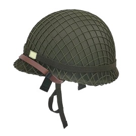 WWII US WW2 Army M1 Green Helmet Steel Shell with Net/Canvas Chin Strap