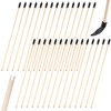 30 Replacement Arrows, 43 cm Bamboo Replacement Arrows with Rubber