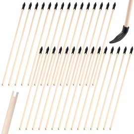 30 Replacement Arrows, 43 cm Bamboo Replacement Arrows with Rubber Tip for Shooting Arrows, Bamboo Arrows, High Safety Wooden Arrows for Archery for Beginners Arrow, Bow Target Exercise, Outdoor