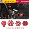 Unbranded 4PCS Red Alloy Engine Oil Cap Radiator Water Tank