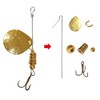 140pcs Copper Blade Inline Spinner Bait Lure Kit Bass Spoon