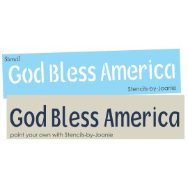 Stencils by Joanie 12" God Bless America STENCIL Patriotic Family DIY Country Craft Art Signs Joani
