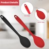 2 Pcs Silicone Mixing Spoons Nonstick Heat Resistant BPA Free