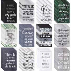 Chrisfall 48 Pieces Inspirational Notepads Mini Motivational Notebook Small Pocket Journal Notepads Inspiring Notebook for School Office Travel Present Supplies, 12 Styles (Vivid Style)