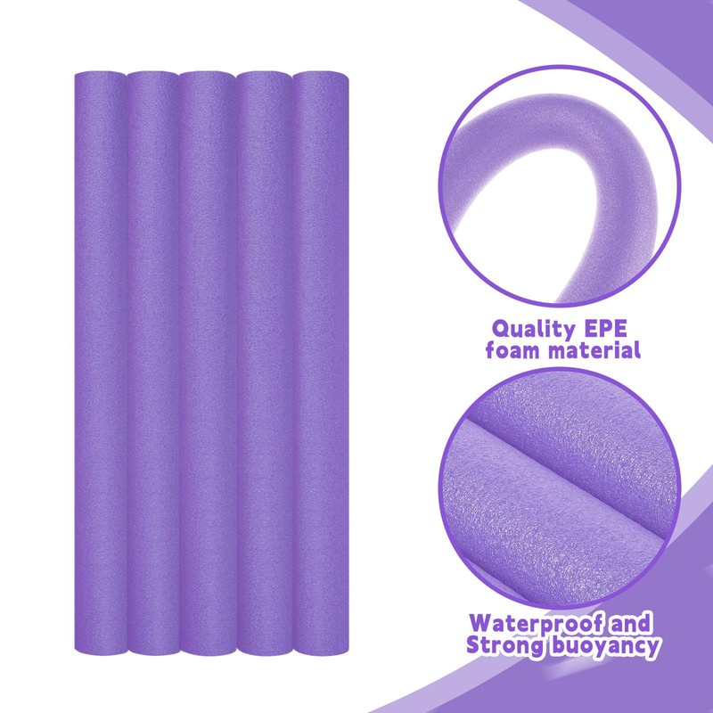 Hanaive 6 Pack Pool Noodles Swimming Floating Foam Tube 52