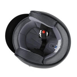 TCT-MOTORPARTS Adult Helmet & Sun Visor DOT 3/4 Open Face Helmet Motorcycle Cafe Racer Scooter (Large, Matte Black)