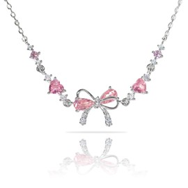 Auiremrti Bow Zircon Bracelet Friendship is Like a Bow, Adjustable Band Bow, Trendy Women's Bracelet, Keepsake for Special Moments, L, Plastic