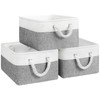 Patvingot Storage Baskets 14.1” x 10.2” x 7” for Shelves,Canvas