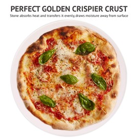 Waykea - Piedra de pizza redonda de 22,86 cm para horno tostador, piedra de cordierita para parrilla, horno y horno