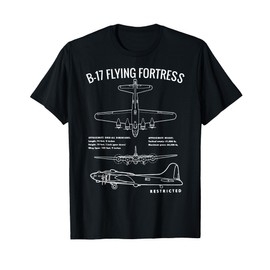 Vintage World War 2 Bombers USA WW2 Flying Fortress B-17 T-Shirt