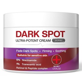 Jtopyrt Dark Spot Cream: Brightening Treatment Diminishes Age Spots, Sun-Damage, Liver Spots, Freckles & Discoloration For Younger Looking Skin - Fader & Corrector For Face, Chest, Hands & Body - 50ml