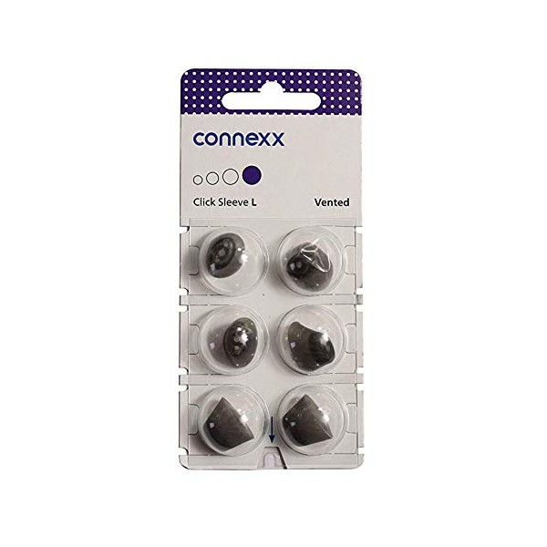 Siemens Signia connexx Pack of 6 Click Sleeve for Siemens Signia Intuis 3 Click- ITC (Vented-Large)