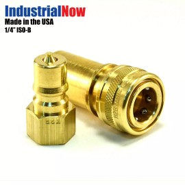 Industrialnow Quick Disconnect Couplers for Carpet Cleaning Extractor Wands Hose 1/4" Brass