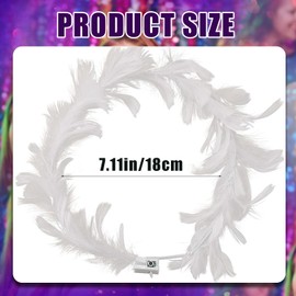 Pack of 12 luminous hair wreath feather, LED feather headbands, luminous hair wreath feather, LED feather headband, LED feather headband, LED feather wreath headband, LED hair band, LED feather flower