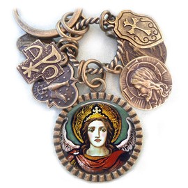 St. Raphael Archangel, The Healer, Keychain, Necklace or Clip, Patron Saint of Healing, Get Well Gift