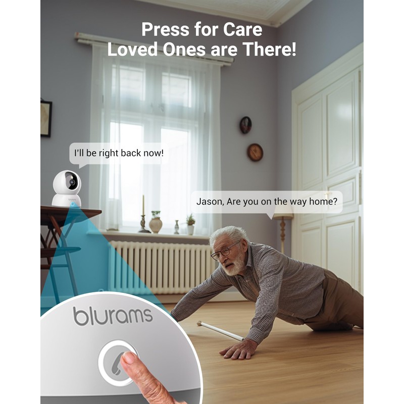 blurams Indoor Security Camera, 2K Pet Camera with Phone App,