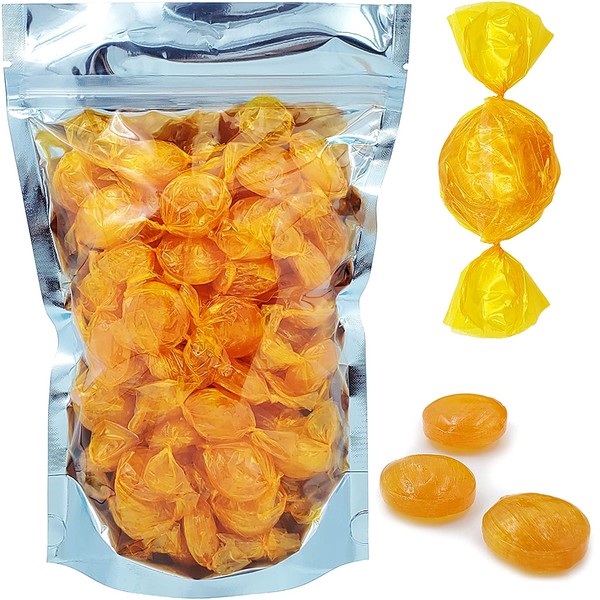 Butterscotch Button Round Hard Candy, 40 Individually Wrapped (1/2 Pound)