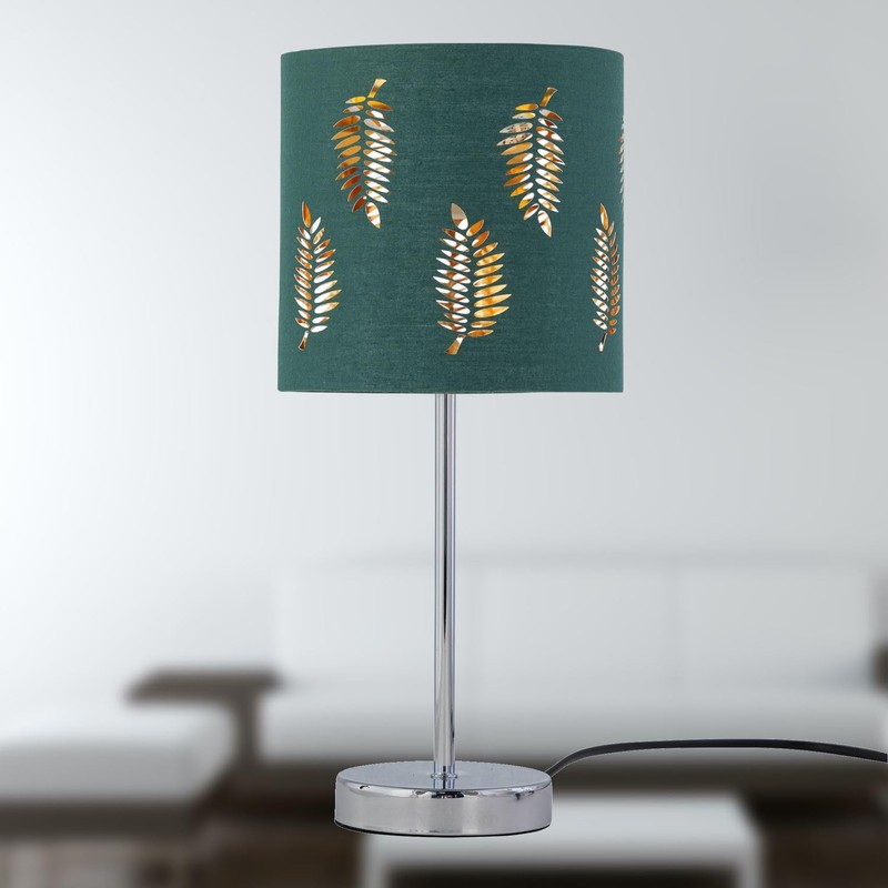 Set of 2 Dark Green Table Lamp Shades, Lampshades for