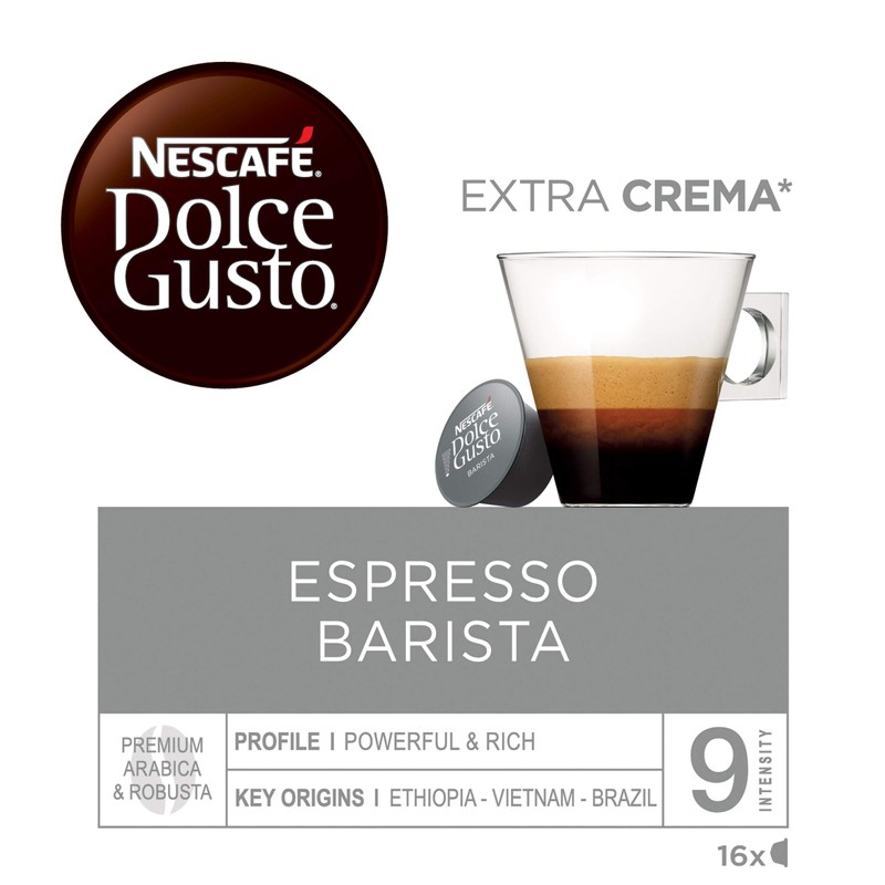 Nescafe Dolce Gusto Espresso Barista Coffee Capsules, 120g (Pack of