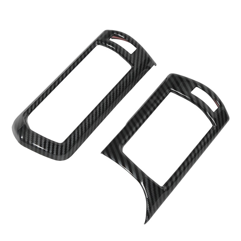2pcs Air Conditioner Vent Outlet Trim Cover Carbon Fiber Interior