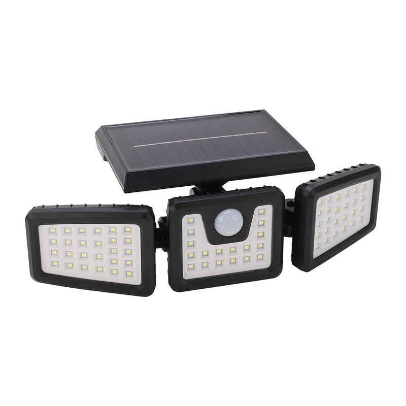 Outdoor Motion Sensor Light Solar Powered 3 Adjustable Heads IP65
