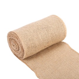 Burlap Natural Jute Burlap Table Decoration, Jute Roll, Ribbon, Decoration for Chairs, Tables, Gifts, Gifts, Etc., Weddings, Receptions, Parties, Anniversaries, Pastoral Style, Rustic Decoration (5.9