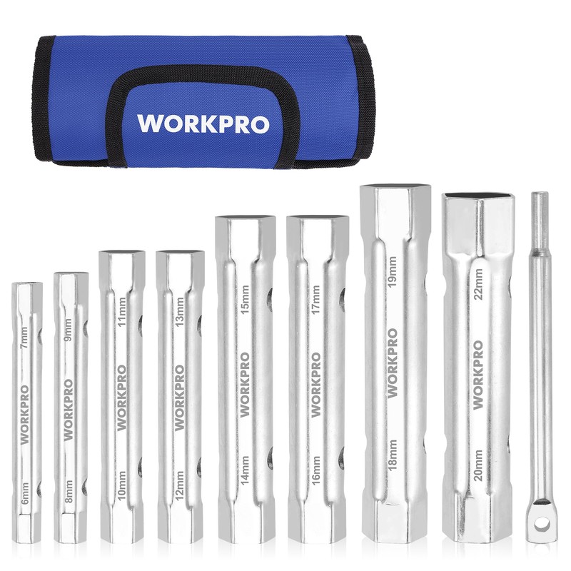 WORKPRO 9-Piece Shower Valve Socket Wrench Set with Bar Handle,