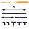 4-Nozzle Poly Boom Wand with 3/8" Brass Fitting – Convertible