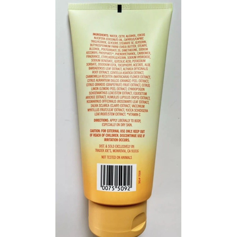 Trader Joe's Vitamin C firming Body Butter with glycolic Acid